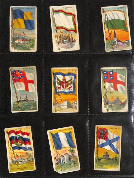 Lot of (109) Early 1900s Tobacco Non-Sport Cards - Various Subjects - Women, Places, Flags, Fish, Birds